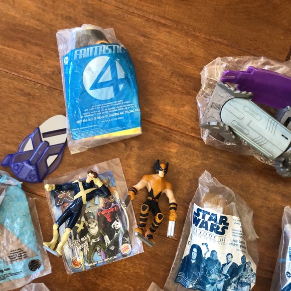 Vintage STAR WARS X Men Fantastic 4 Toy Figurines Collectible Lot Burger King - Picture 2 of 8